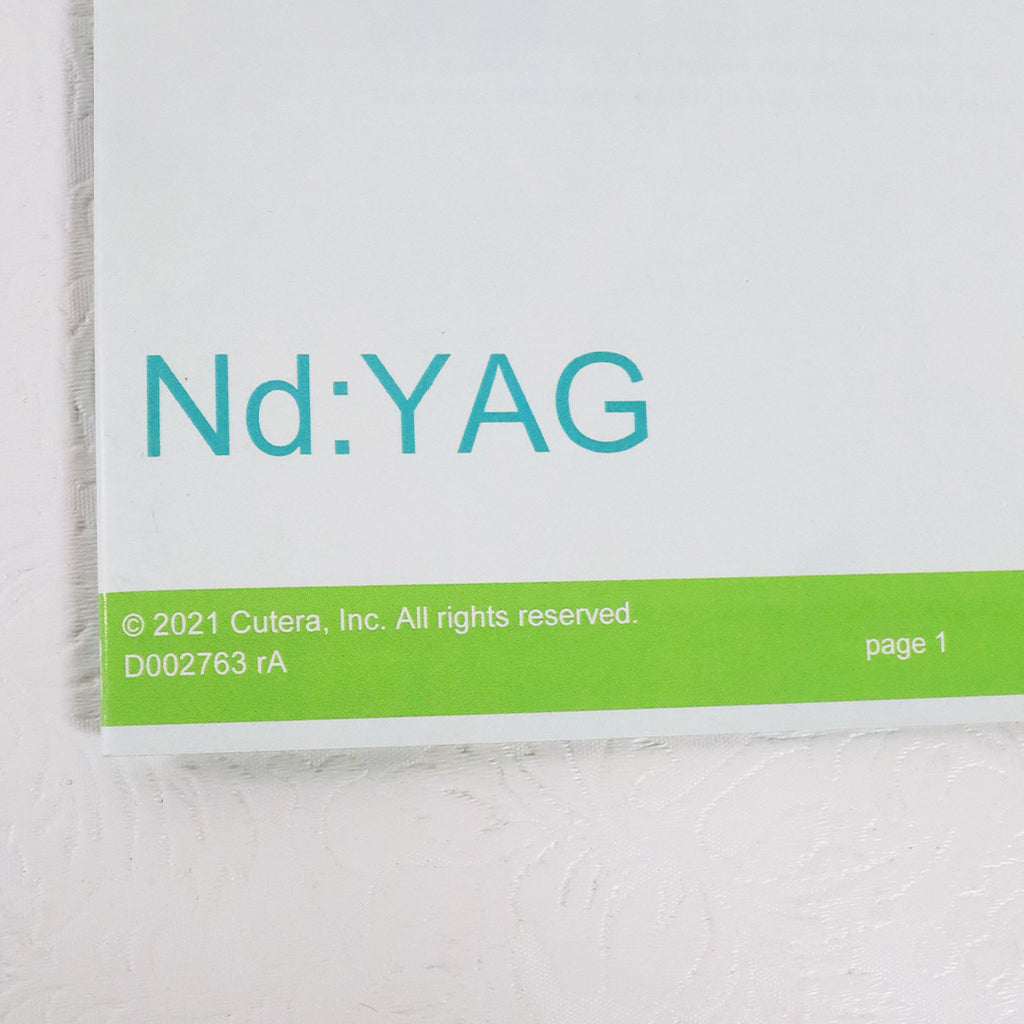 2021 Cutera Xeo Nd Yag Treatment Guidelines Guide Manual Booklet D002763