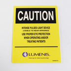 Lumenis Laser Yellow Caution Sign IPL Eye Warning Wear Protection Eyewear