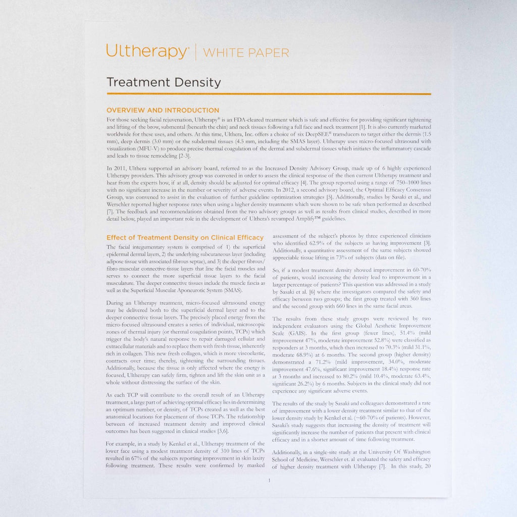 Ulthera Ultherapy - Marketing and Information Packet - LOT OF 6 Documents
