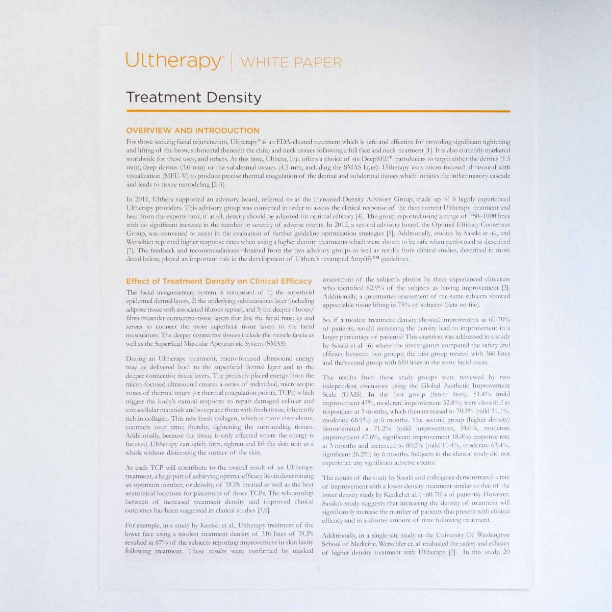 Ulthera Ultherapy - Marketing and Information Packet - LOT OF 6 Documents