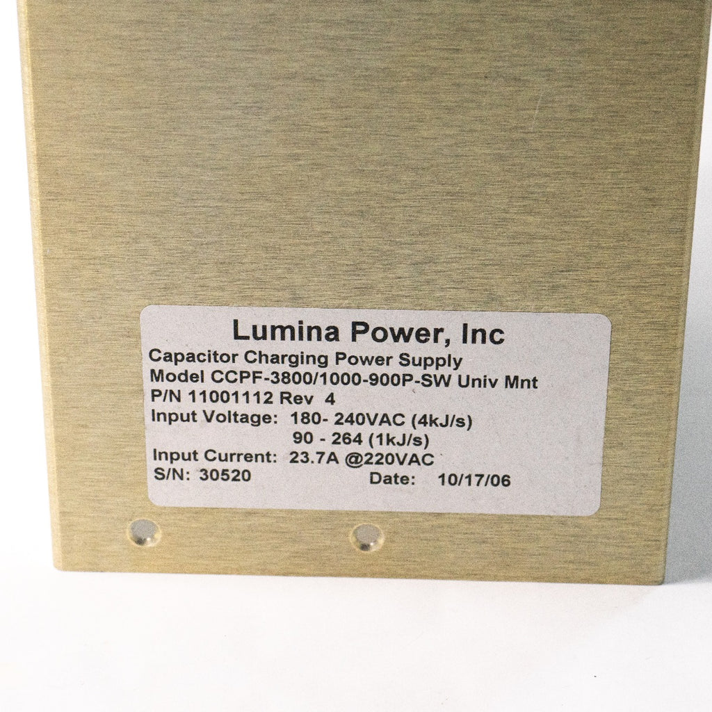 Cynosure Apogee Elite/Affirm POWER SUPPLY CCPF-3800/1000-900P-SW * PARTS AS-IS *