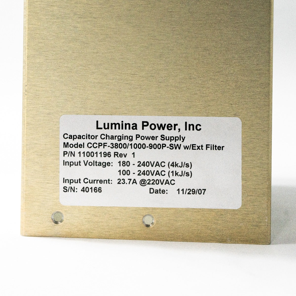 Apogee Elite or Cynosure Affirm POWER SUPPLY UNIT 11001196 * PARTS AS-IS