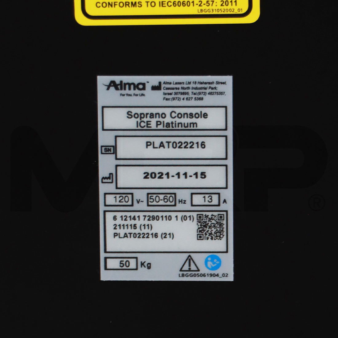 2021 Alma Soprano Ice Platinum Diode Trio HR Hair Removal Device