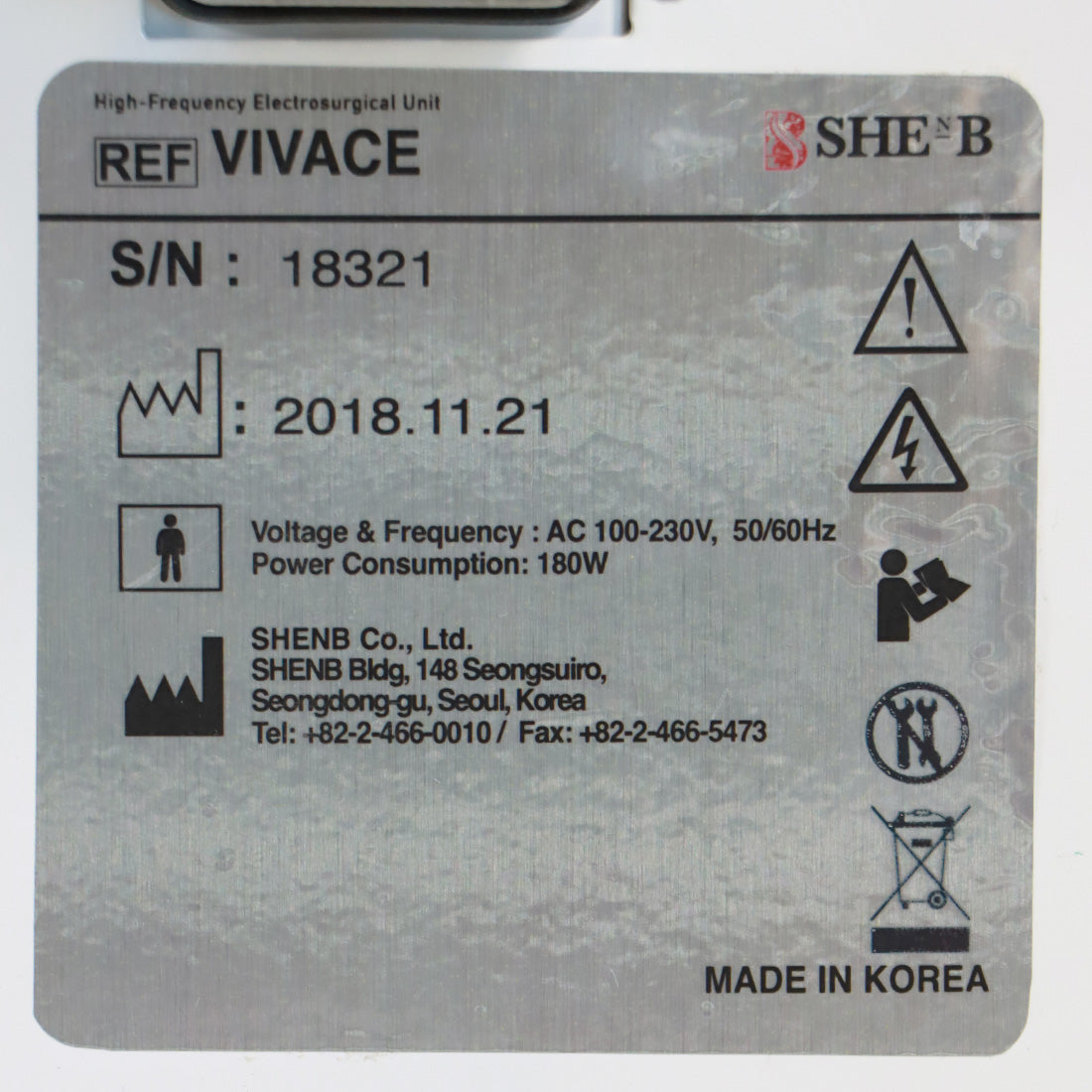 2018 Vivace Fractional RF Microneedling Wrinkle Skin Tightening System HFEU