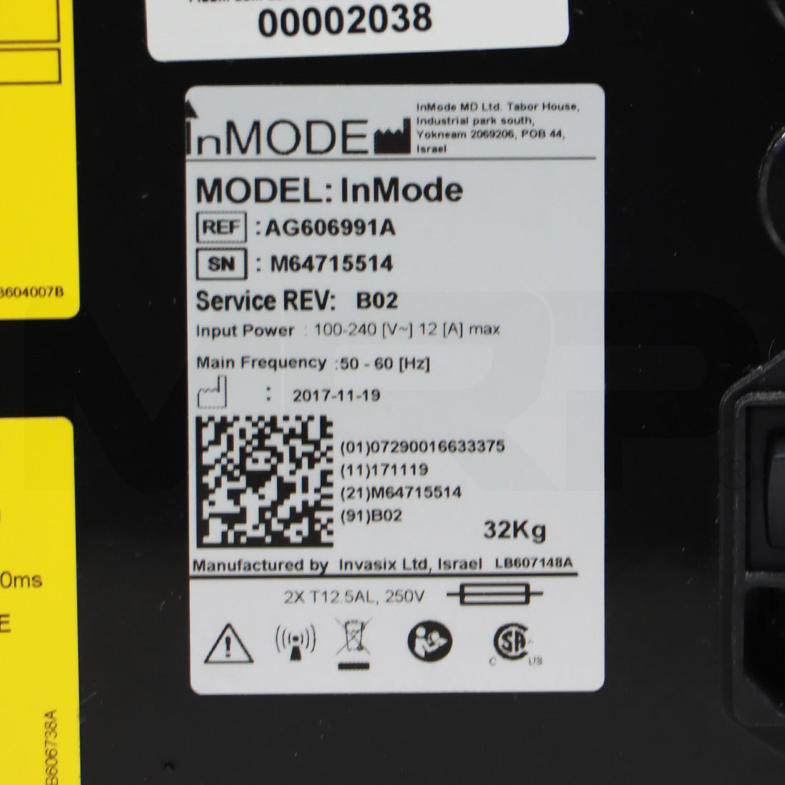 2017 InMode Optimas System Serial