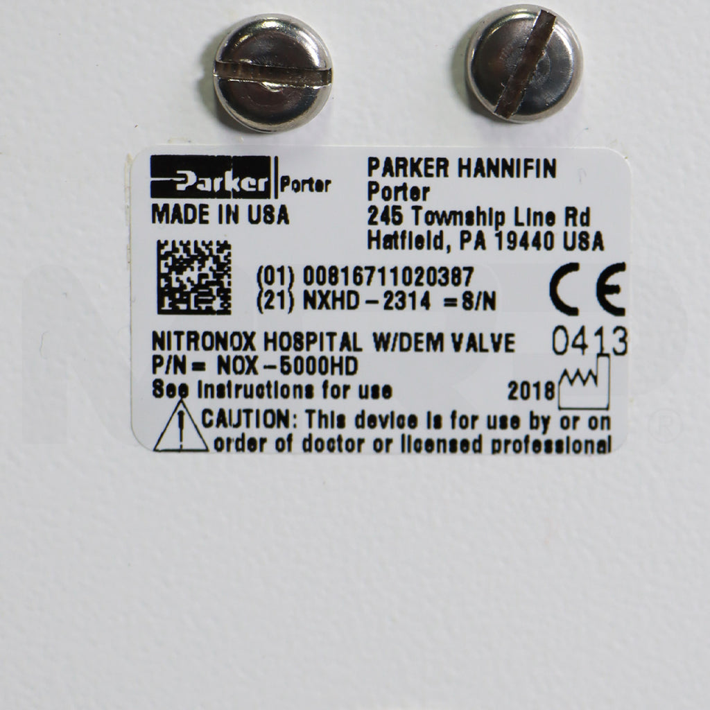 2018 Parker Hannifin Porter NitroNox NOX-5000HD Nitrous Oxide Mixture Mobile Stand System