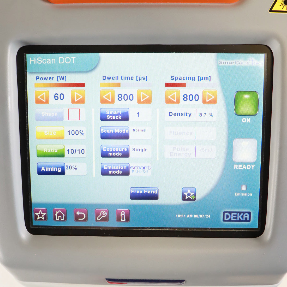 2018 DEKA SmartXide Touch C60 CO2 HI-Scan Dot Laser System M110C1