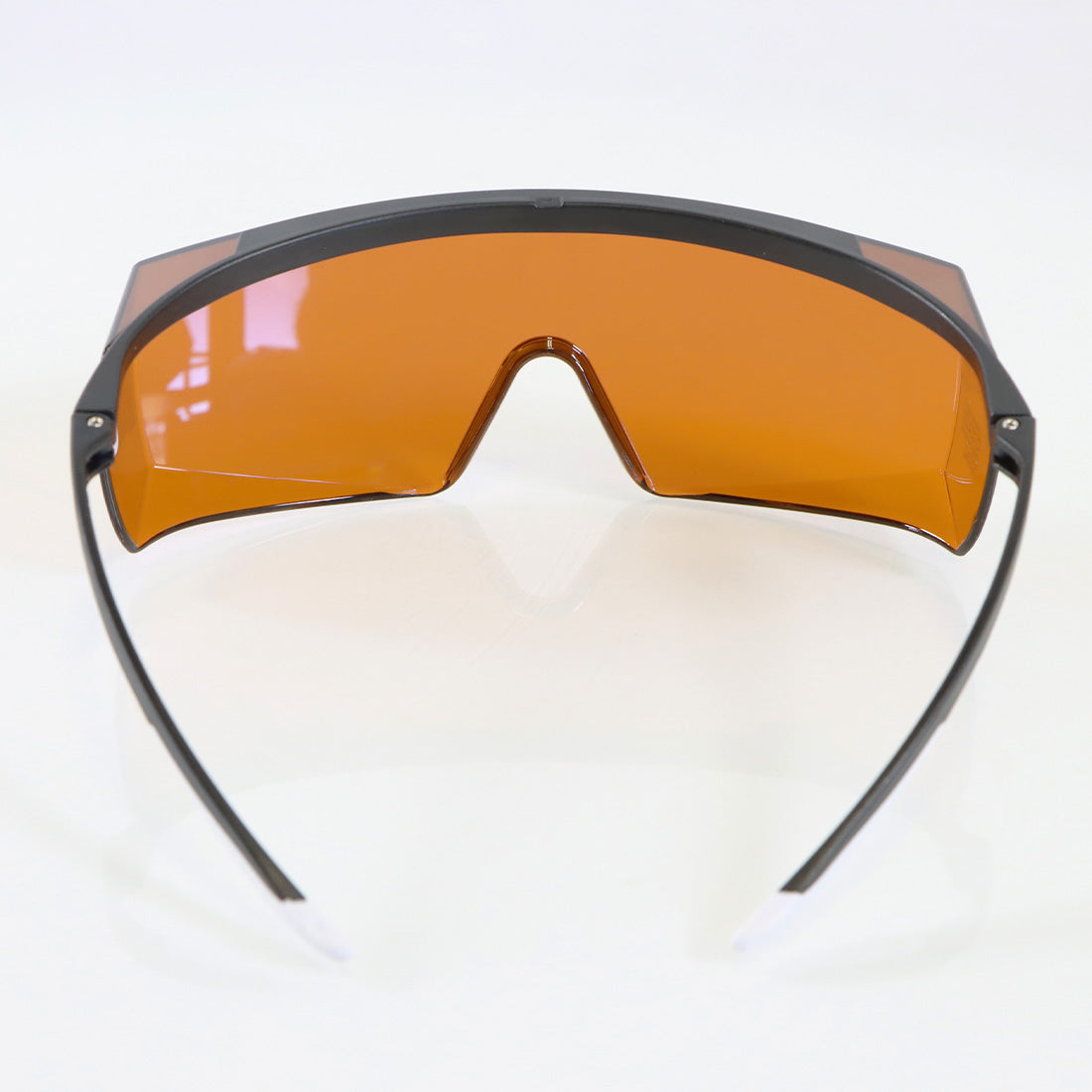 Laser PPE Safety Glasses Black OTF Frame Orange Lens Protective Eyewear