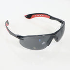 3M Black/Red Flat Temple Frame Grey Tinted Lenses Safety Glasses
