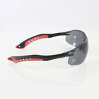 3M Black/Red Flat Temple Frame Grey Tinted Lenses Safety Glasses