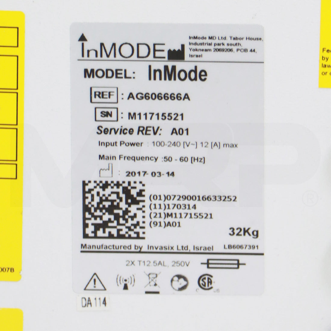 2017 InMode Optimas Morpheus 8 Body Face Skin Treatment AG606666A