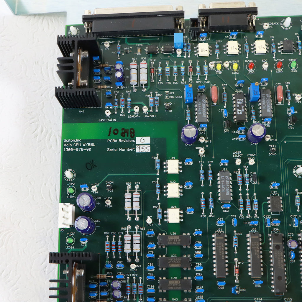 Sciton Profile Laser CPU Control System Green PCB Board Speaker w/ Power Supply