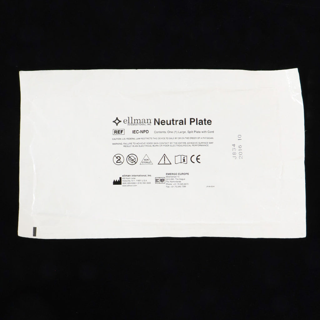 Ellman Neutral Plate Large Reusable Coated-Dual IEC-NPD