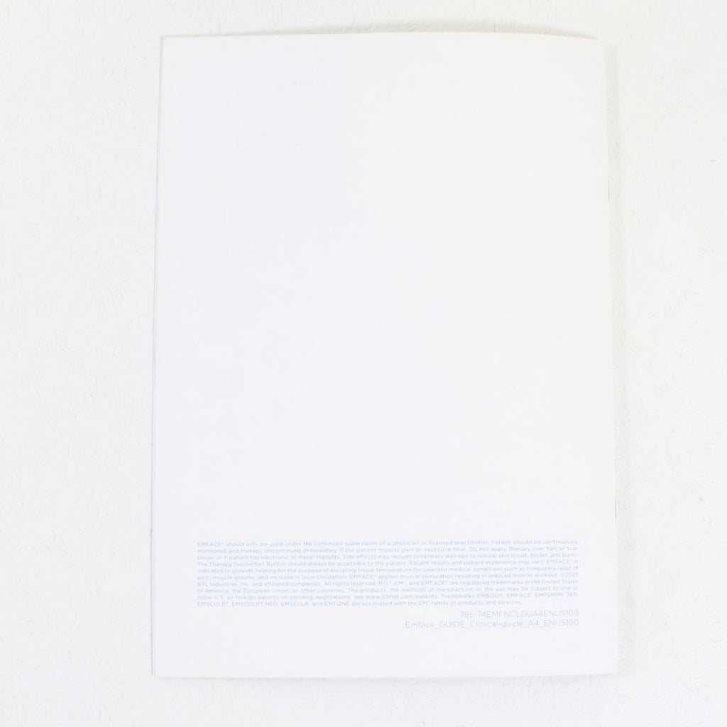 BTL Aesthetics Clinical Guide Emface System 785-74EMFNCLGUA4ENUS100