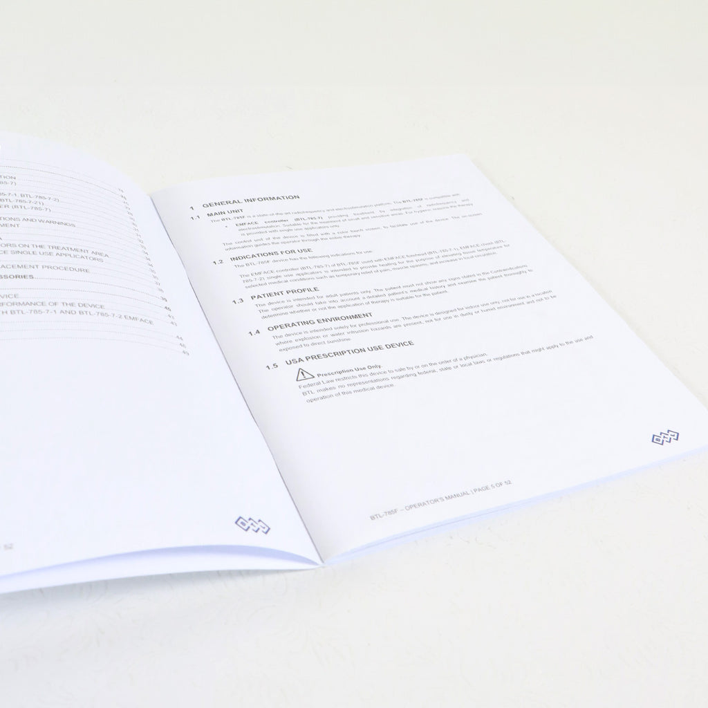 BTL Aesthetics BTL-785F EmFace Technology System Operator Manual