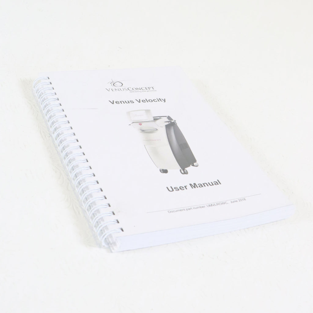 2018 VenusConcept Venus Velocity Diode Laser User Manual Operator Guide UMVLTOWA