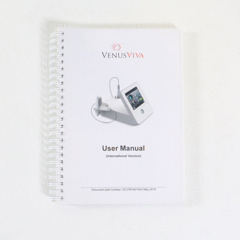 2016 VenusConcept Venus Viva Laser User Manual Operator Guide DCVIROW7NIA