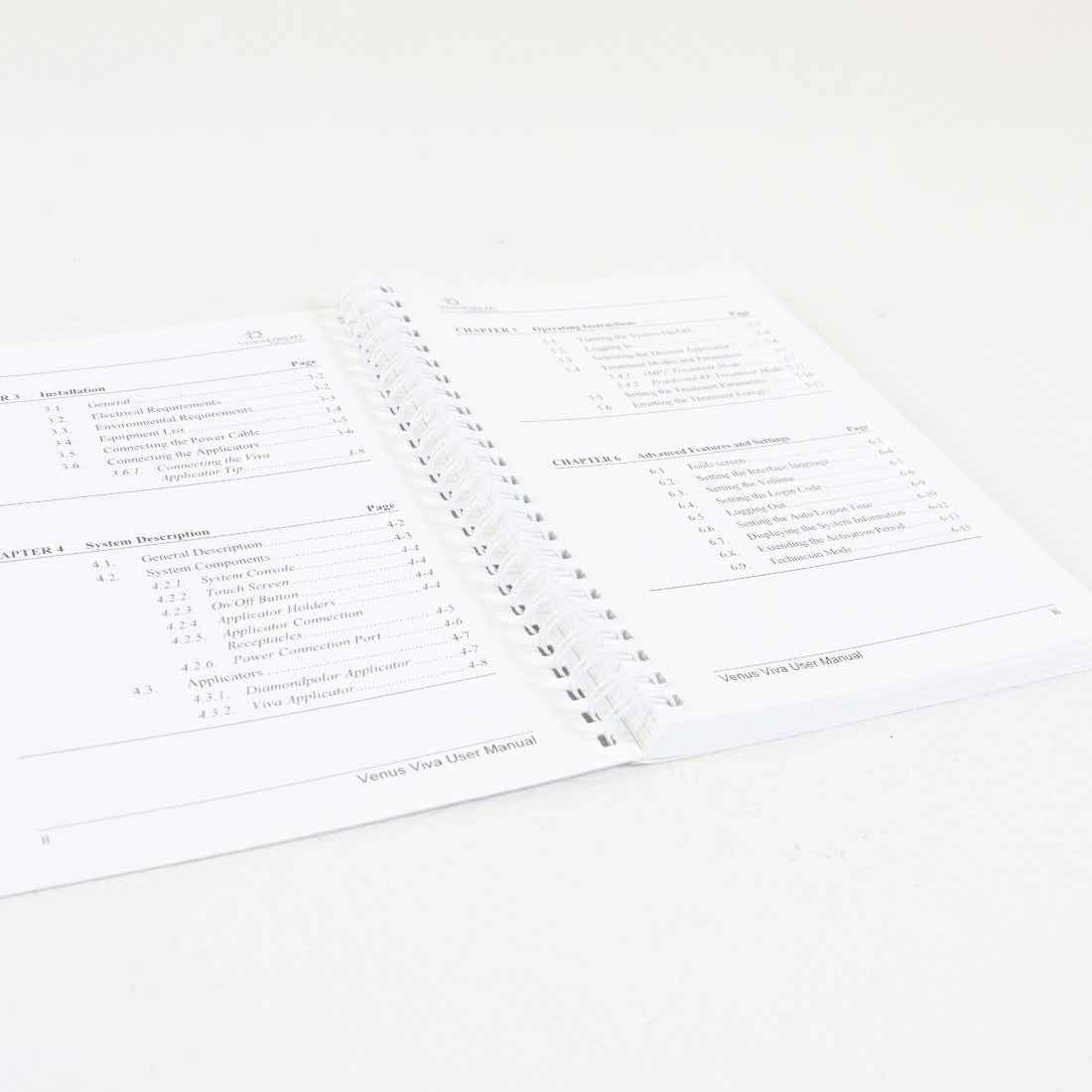 2016 VenusConcept Venus Viva Laser User Manual Operator Guide DCVIROW7NIA