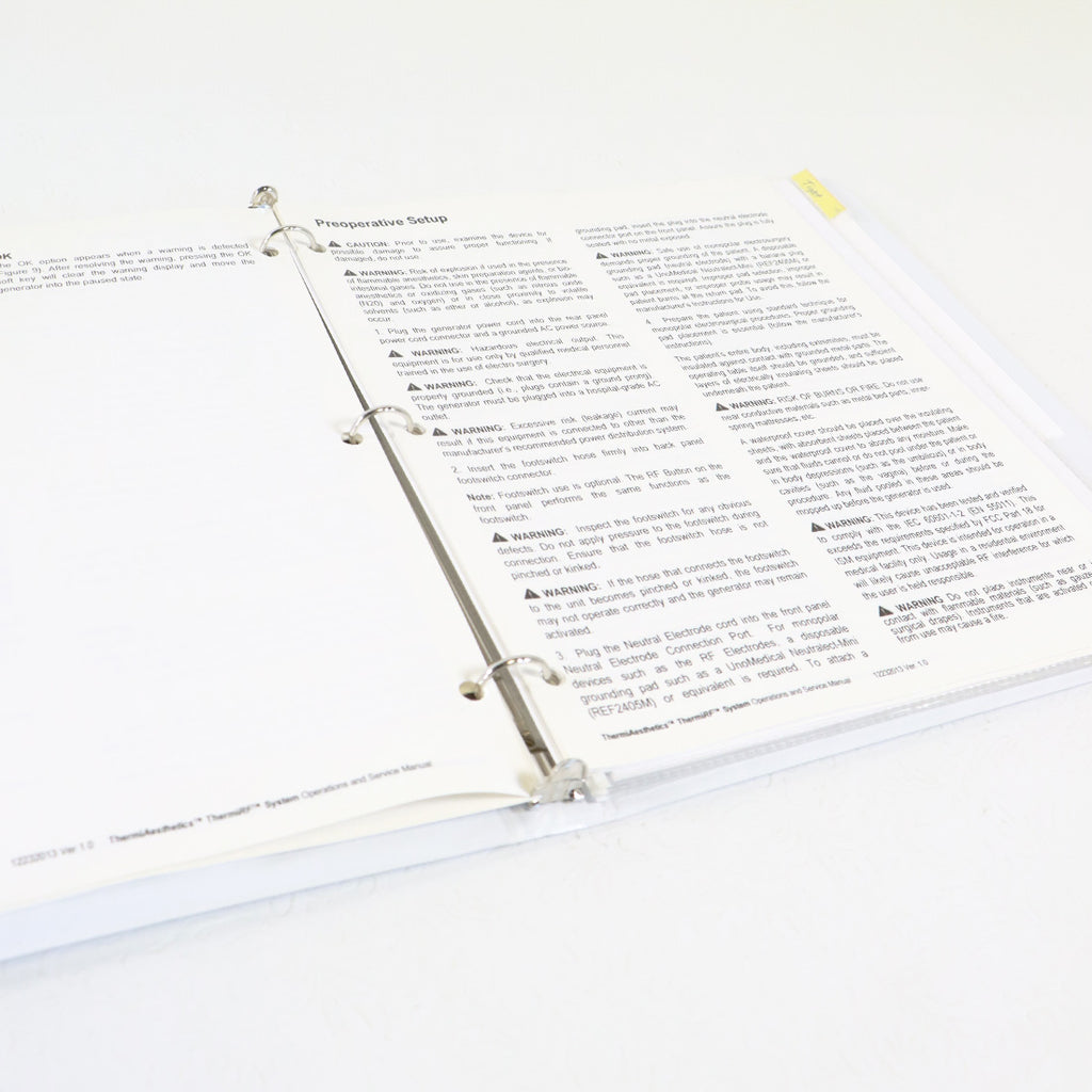 Thermi Aesthetics ThermiRF Cellulite System User Guide Operator Manual