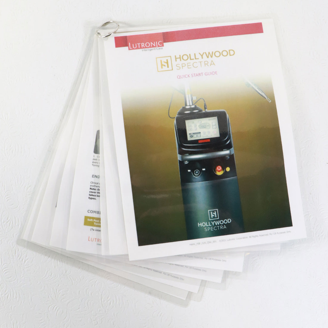 Lutronic Hollywood Spectra Quick Start Guide Laminated Reference Material 2021