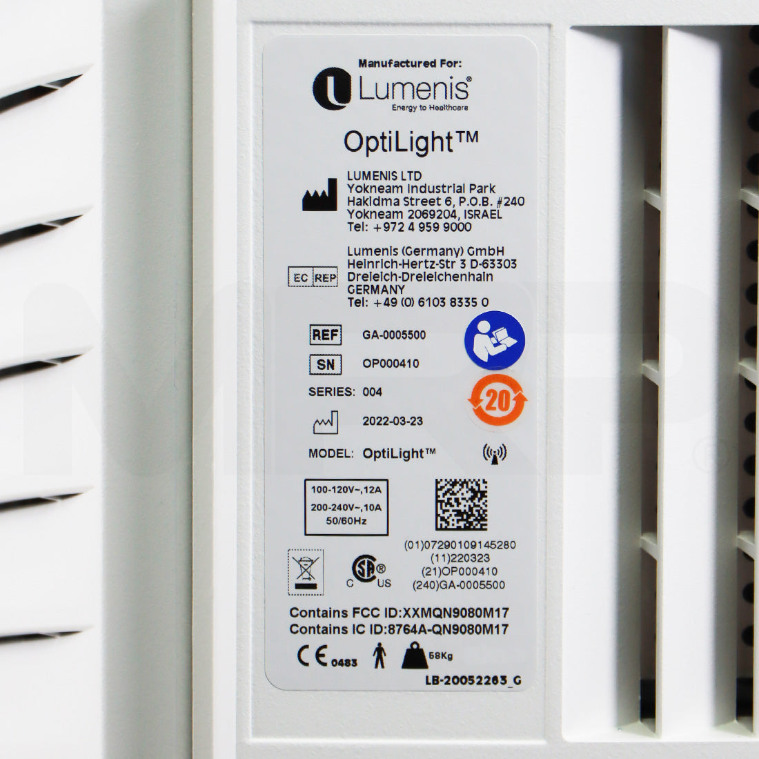 2022 Lumenis OptiLight Non-Invasive Dry Eye Relief IPL System