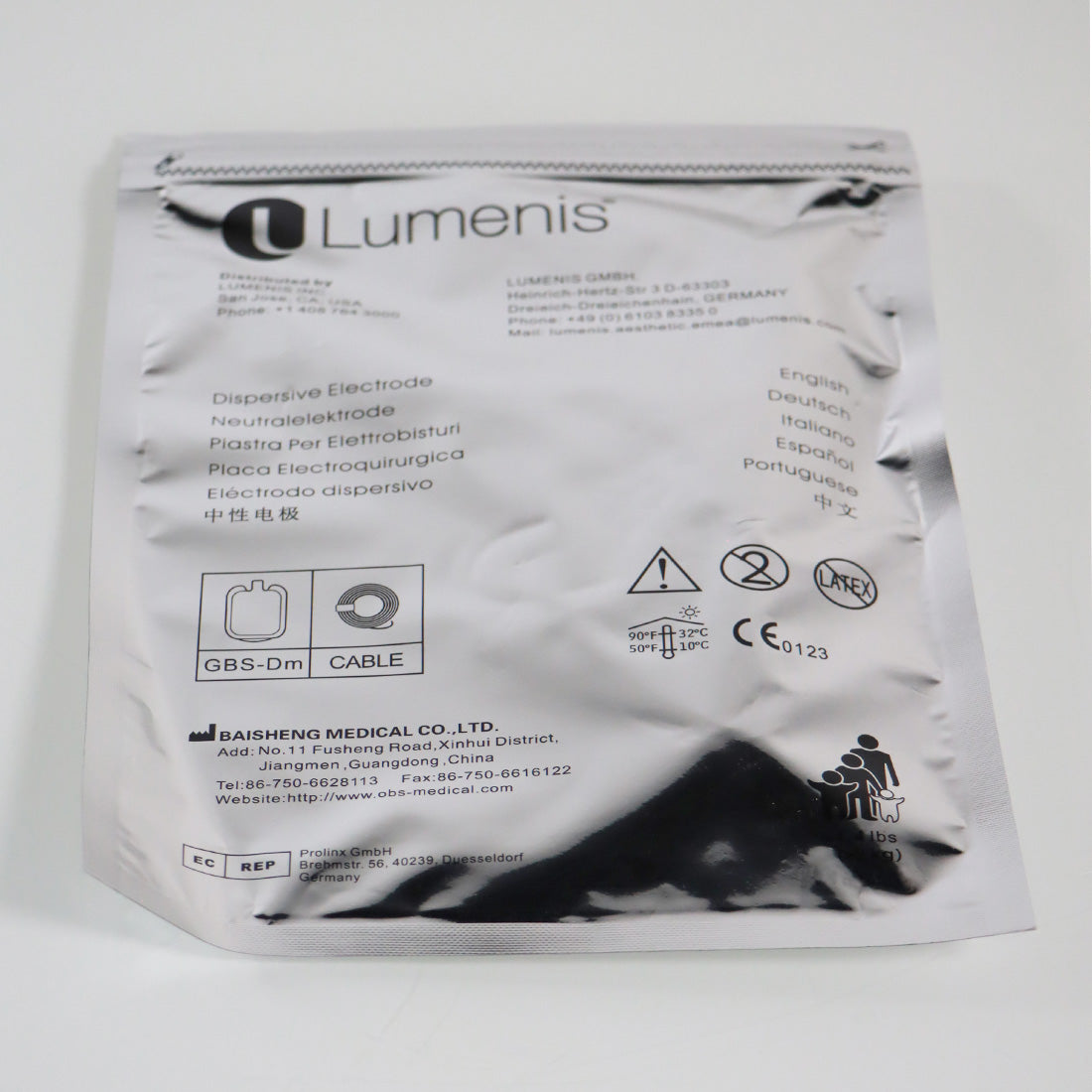 Lumenis RF Dispersive Electrode w/Cable GBS-Dm Electrosurgical Grounding Pad x1 EXPIRED