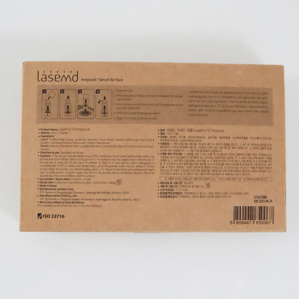Lutronic LaseMD TA Ampoule Tranexamic Acid Serum x5 Pack Exp/2025