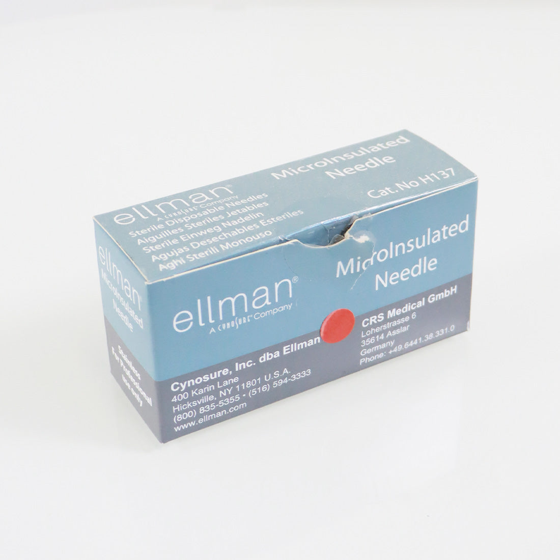 Cynosure Ellman RF Microinsulated Needle H137 Insulated EXP 2023 20x