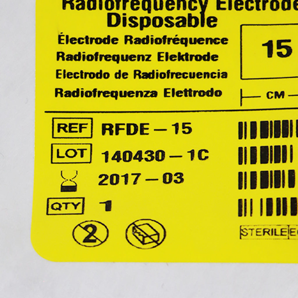 NeuroTherm Disposable RadioFrequency Electrode RFDE-15 RF Exp 3/2017 x1