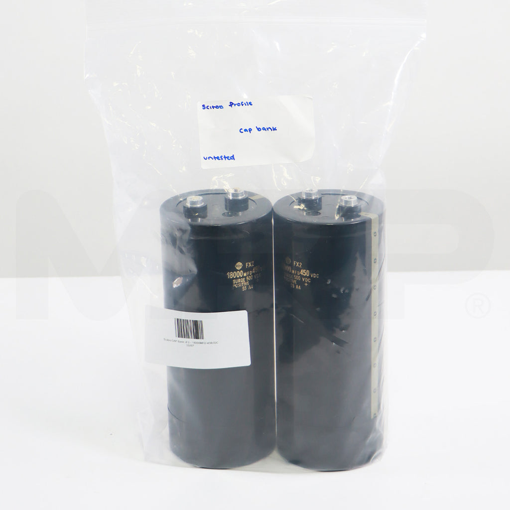 Sciton Profile CAP Bank Electrolytic Capacitors 18000 MFD 450 NDC 2x pack