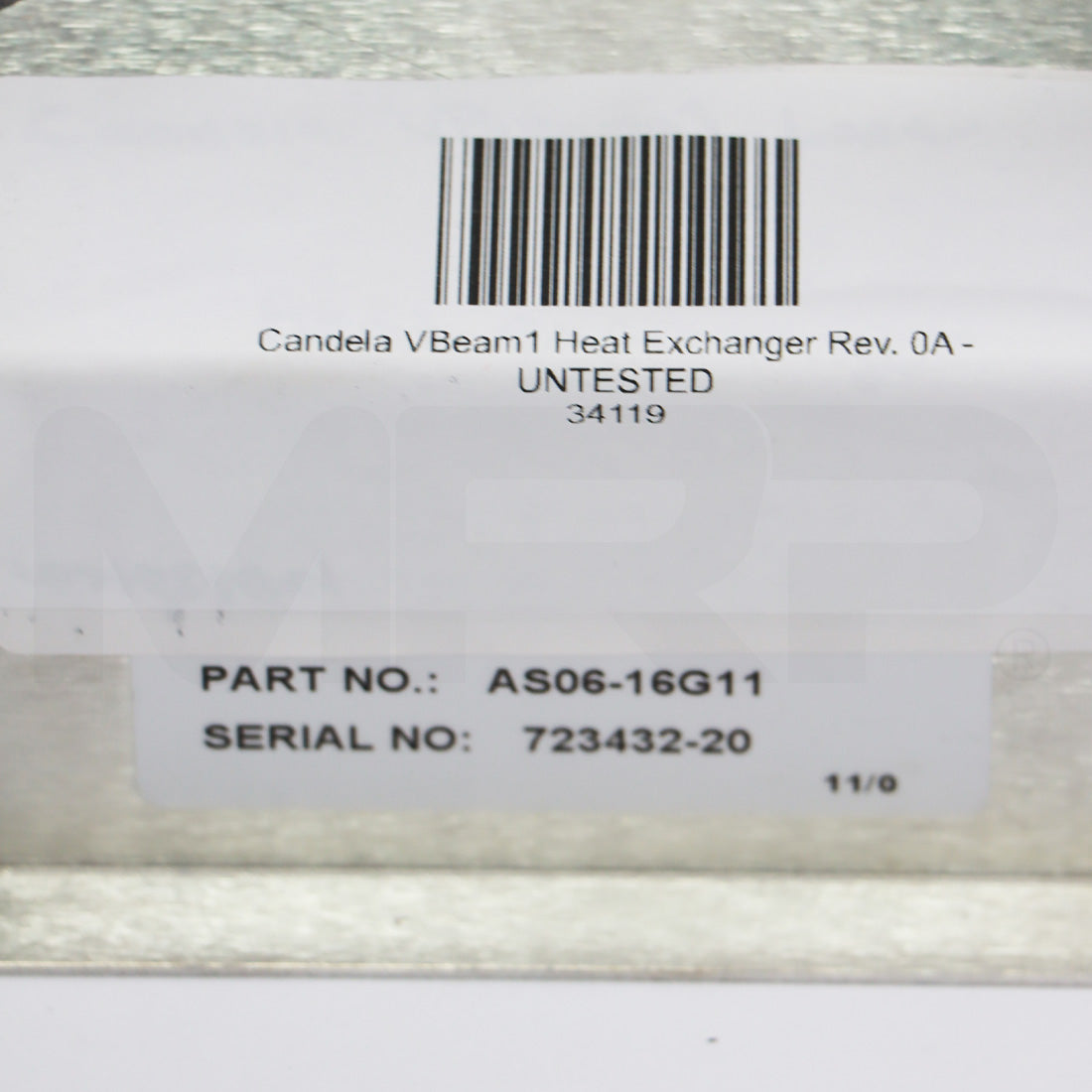 Candela VBeam1 Laser Thermal Heat Exchange AS06-16G11 As-Is