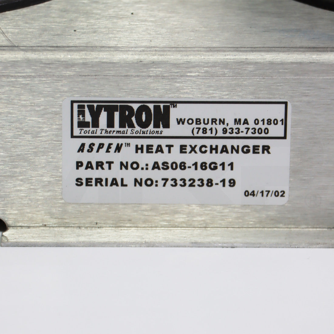 Candela VBeam1 Thermal Laser Aspen Heat Exchange AS06-16G11 As-Is