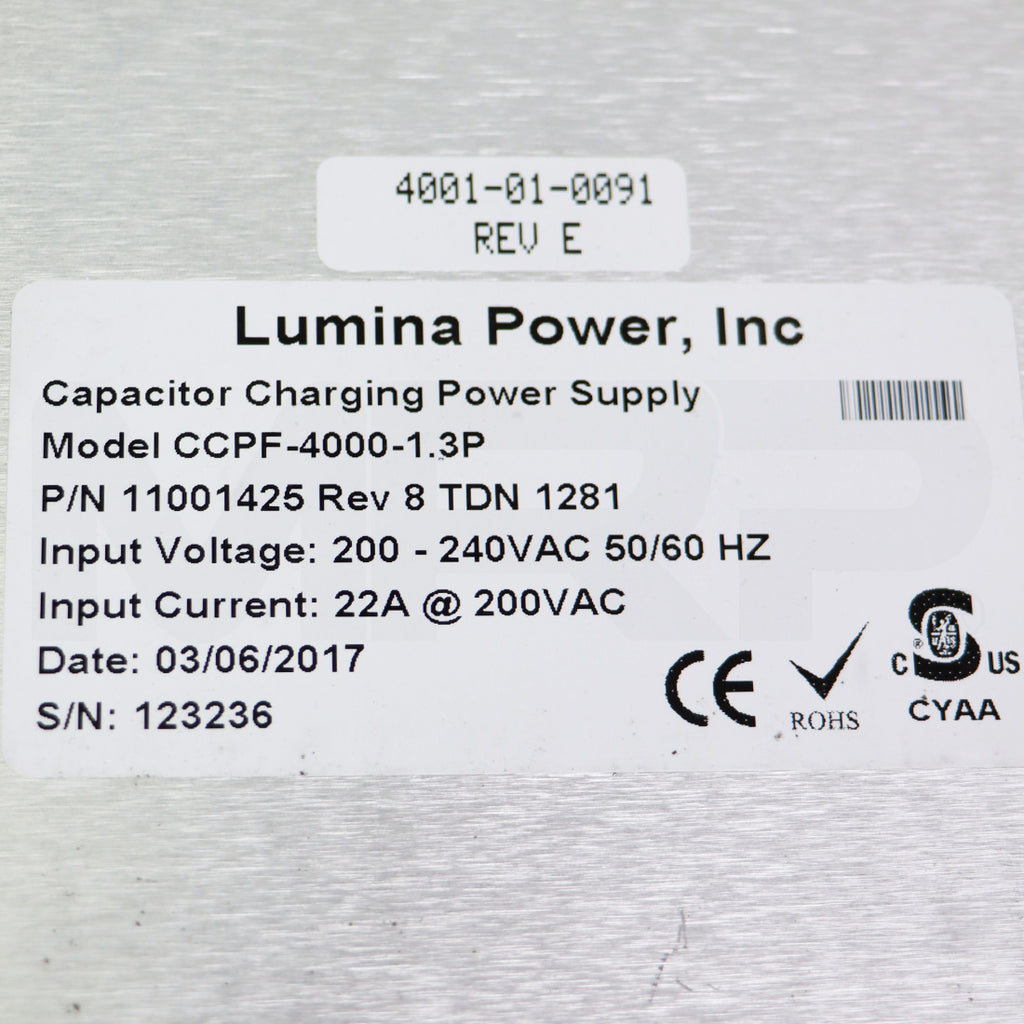 Candela VBeam2 Perfecta Pro Series HVPS Power Supply As-Is