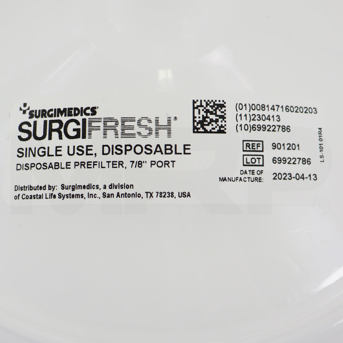 Surgimedics Surgifresh Smoke Evacuation Pre-Filter Disposable 7/8" Port