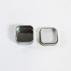 Square Metal Storage Tins Clear Windowed Lids 9x