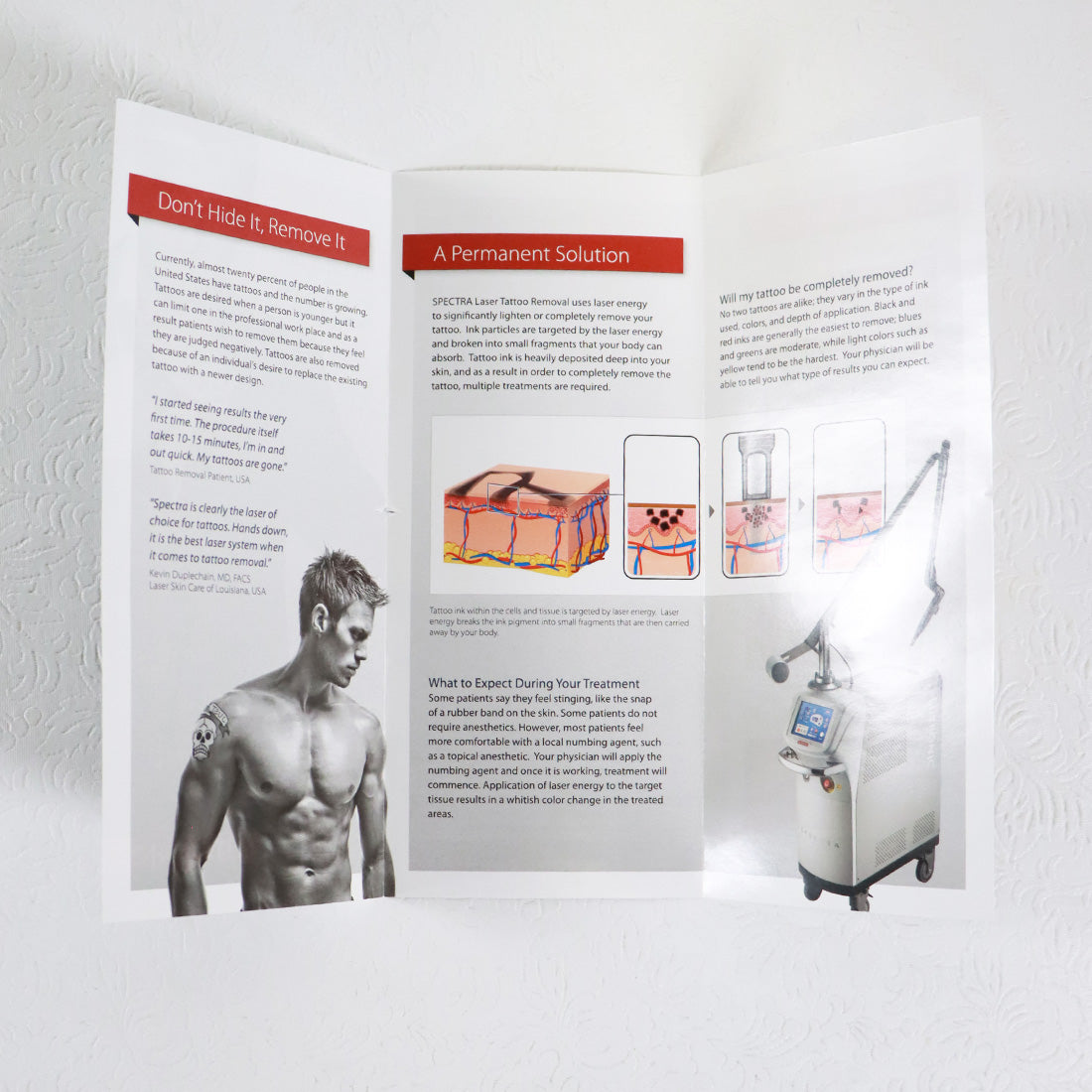 2013 Lutronic Spectra Laser Tattoo Removal Brochure Pamphlet x16