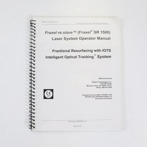 Solta Fraxel SR 1500 Laser Operator Manual Guide 10-01991 Rev 10