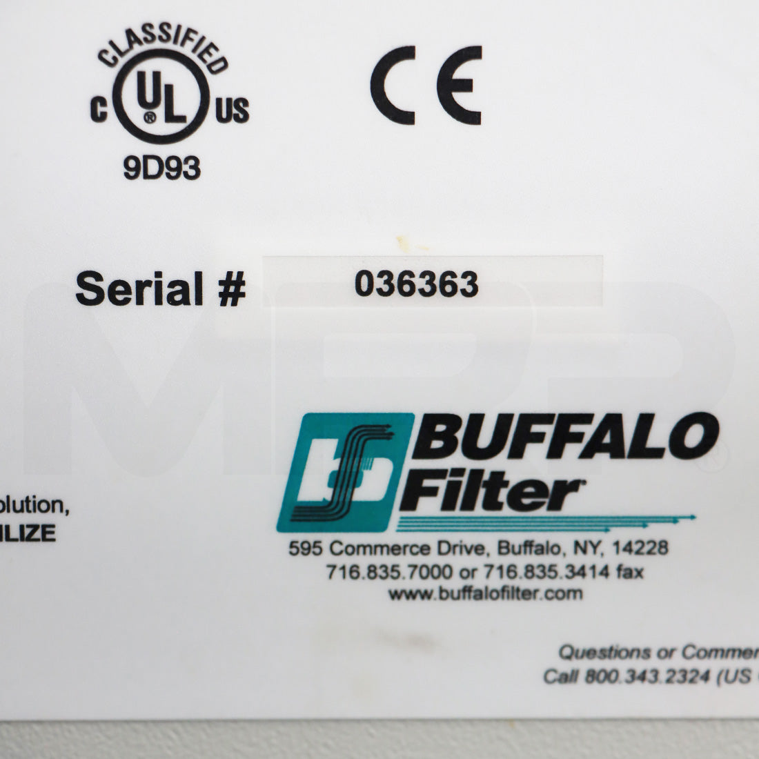 Buffalo Filter Porta PlumeSafe 604 PPS604 ViroSafe Filter Surgical Smoke Evacuation Device