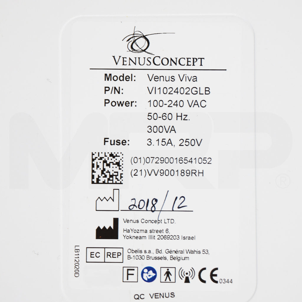 2018 Venus Concept Venus Viva Facial RF Resurfacing Skin System