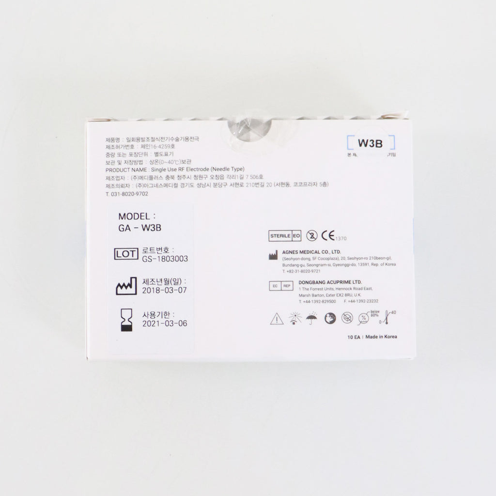 Agnes Medical RF Electrode Type Model W3A 9x Micro-Insulated Needle EXP 03/2021