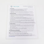 2019 Inmode Triton Quick Reference Guide Laminated Sheet QRG