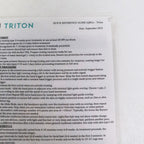 2019 Inmode Triton Quick Reference Guide Laminated Sheet QRG