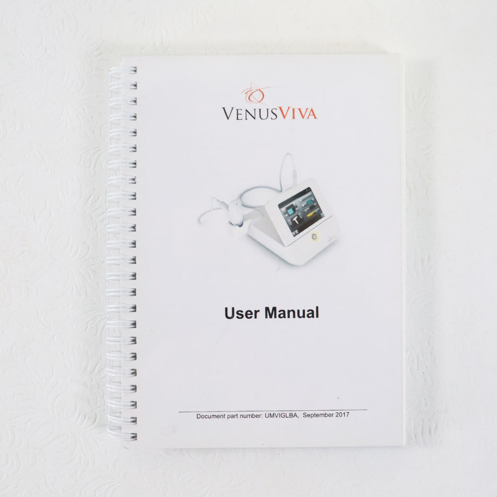 2017 VenusConcept Venus Viva Laser User Manual Operator Guide UMVIGLBA