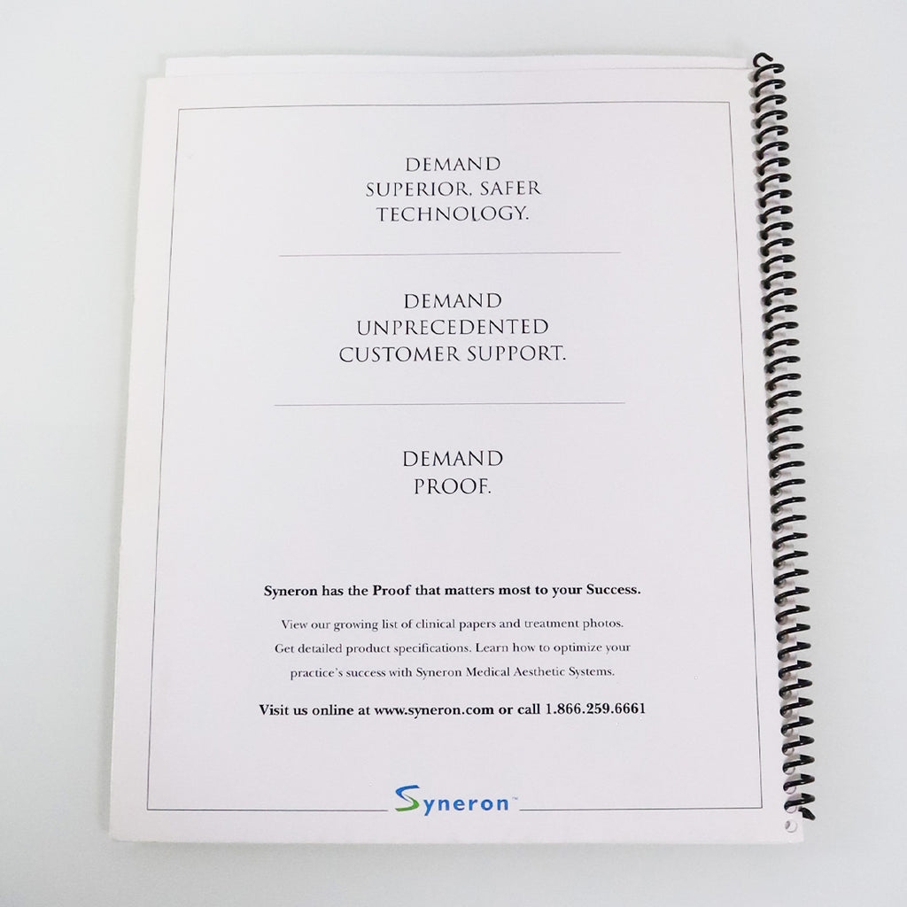 Syneron LV Applicator RF Clinical Manual Handpiece HP Guide Version 2.1