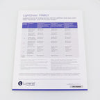 Lumenis LightSheer Family Suggested Treatment Guide Laminated Sheet
