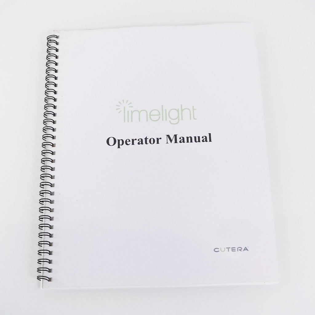 2017 Cutera Xeo Limelight Handpiece HP Operator Manual Guide D0436