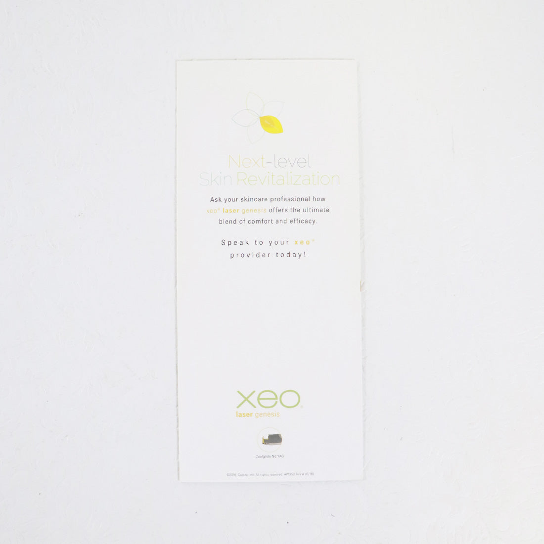 Cutera Xeo Laser Genesis Marketing Pamphlets AP1252 Blossom with Confidence 21x