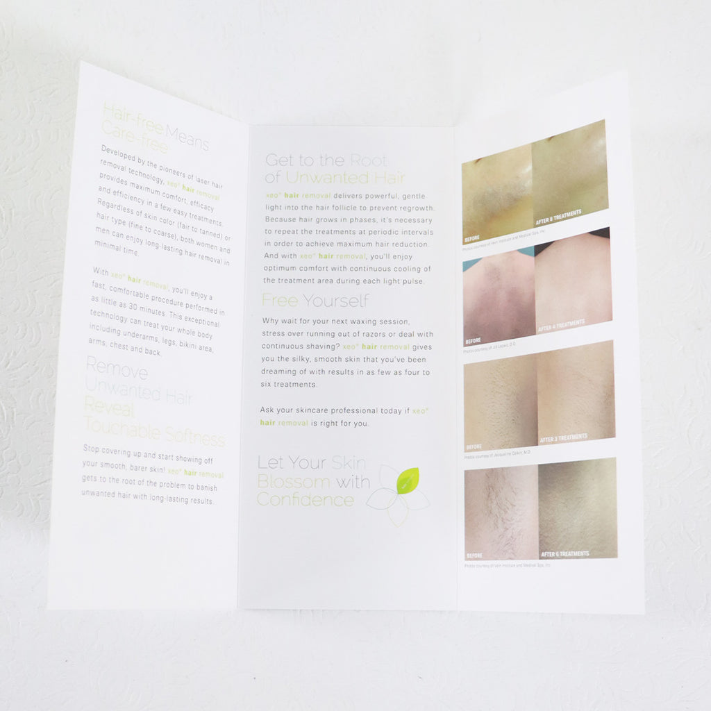 Cutera Xeo Hair Removal Marketing Pamphlet AP1254 Blossom with Confidence 25x