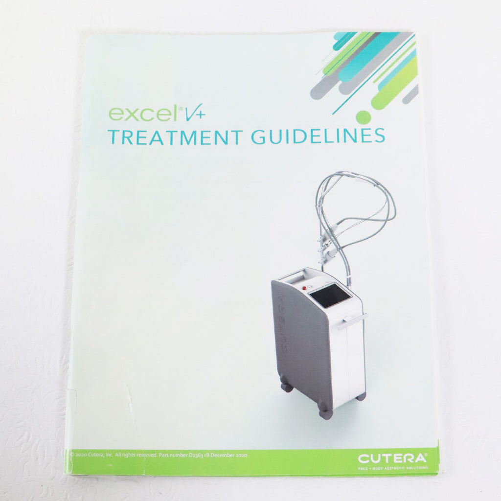 2020 Cutera ExcelV+ Xeo Treatment Guides Manual Guide D2363rB