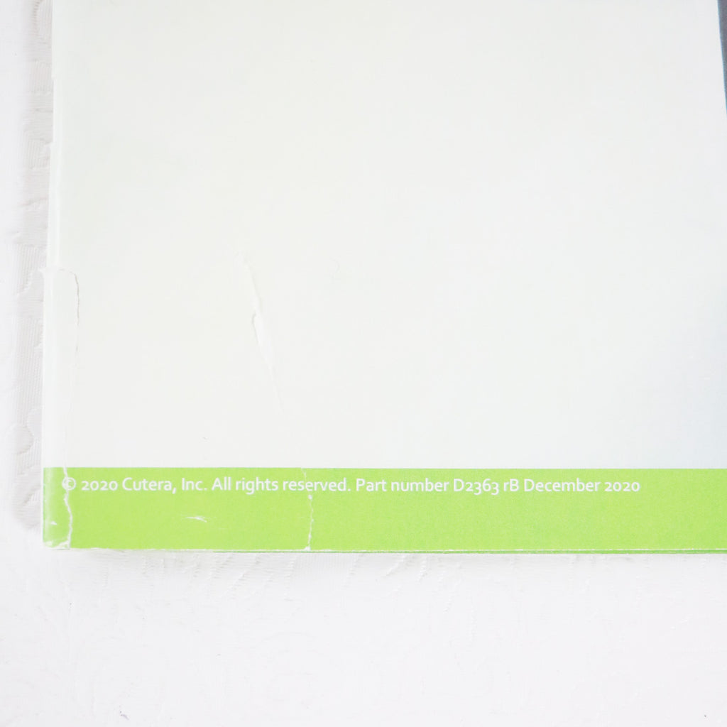 2020 Cutera ExcelV+ Xeo Treatment Guides Manual Guide D2363rB